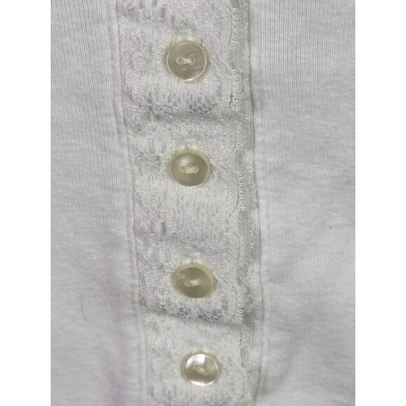 Chaps Women's XXL White Sheer Panel Tank Top 100% Cotton - Picture 3 of 7